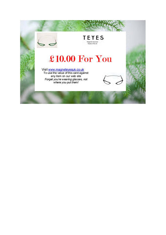 Gift Card for TEYES Magnetic Reading and Prescription Glasses